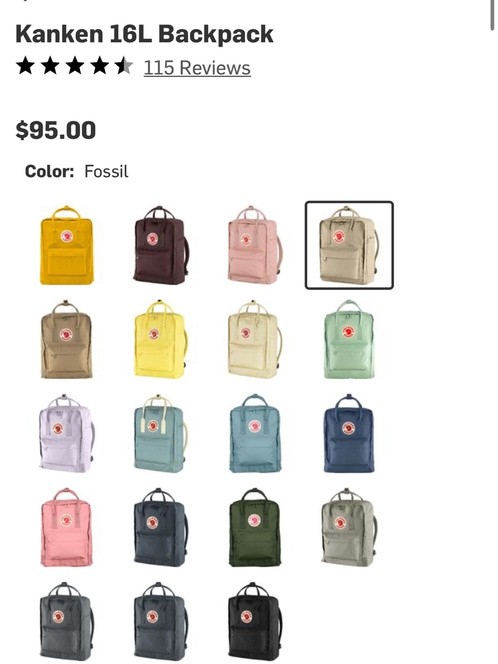 Fjallraven Kånken Maroon Backpack with Patterned Handles - Picture 2 of 2